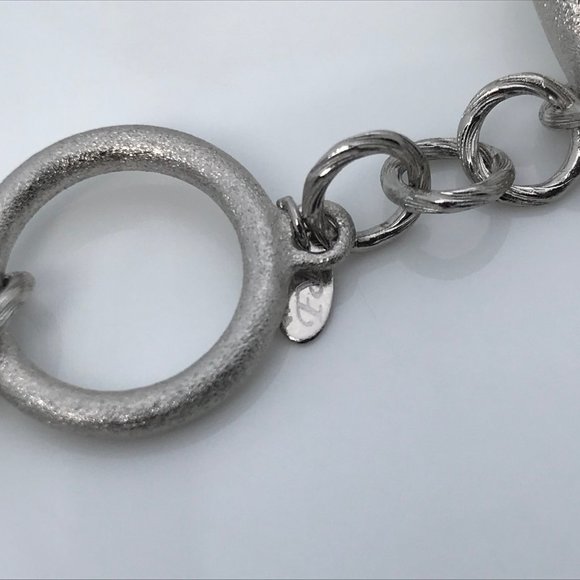 Rivka Friedman Bracelet Silver Tone Oval Link Togg - Picture 4 of 10